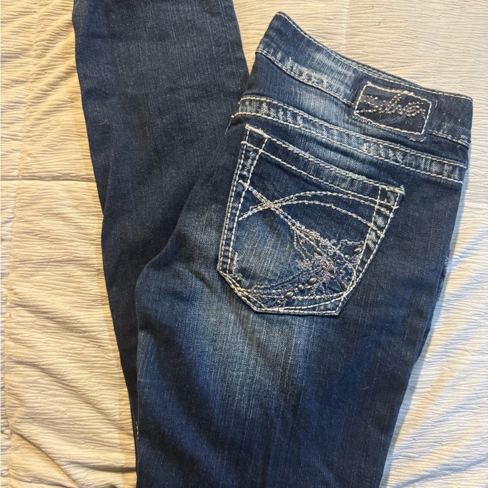 Silver Jeans - Blue Denim Skinny Jeans. Size 29W, 31L (Like new) from Buckle.